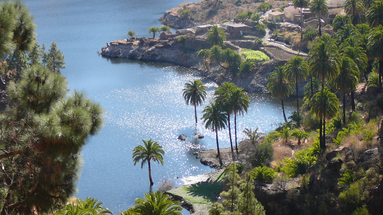 Presa de Soria - horská přehrada na Gran Canaria